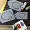 Monogram Oval Cake and Cookie Stencil Set of Three | C072 by Designer Stencils | Cake Decorating Tools | Baking Stencils for Royal Icing, Airbrush, Dusting Powder | Reusable Plastic Food Grade Stencil for Cakes & Cookies | Easy to Use & Clean